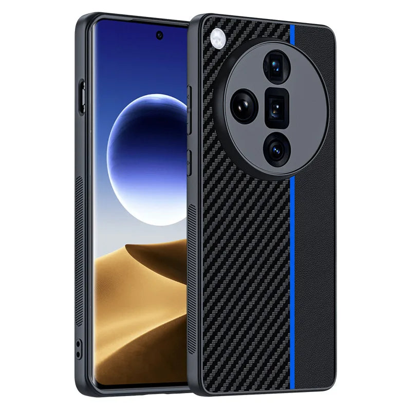 Carbon/Kunstleder Soft Hülle/Case für Oppo Reno 12, A-Serie | ZITOCASES®