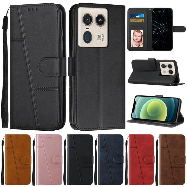 Mehrteilige/Design-Naht Kunstleder Klapp Hülle/Flip Case für Motorola Edge 50, 40, 30, G100, G84, G82, G73-Serie | ZITOCASES®