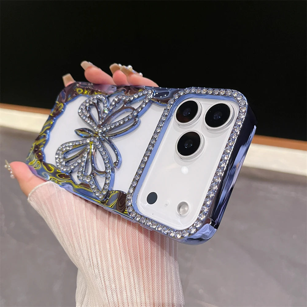 3D Glitzer/Diamant Schmetterling Silikon Hülle/Case für iPhone 17 Pro, 17 Pro Max | ZITOCASES®