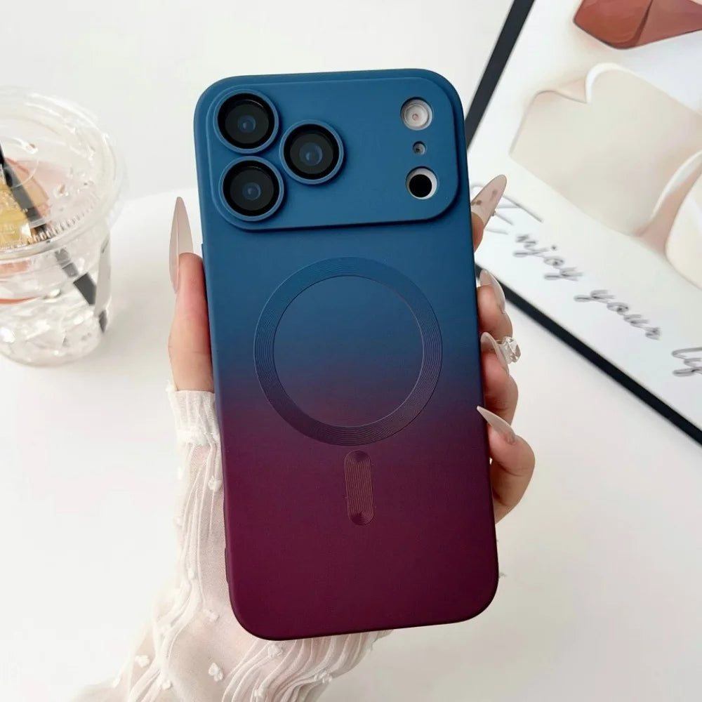Bunte Farbverlauf MagSafe/Magnet Silikon Hülle/Case für iPhone 17 Pro, 17 Pro Max | ZITOCASES®
