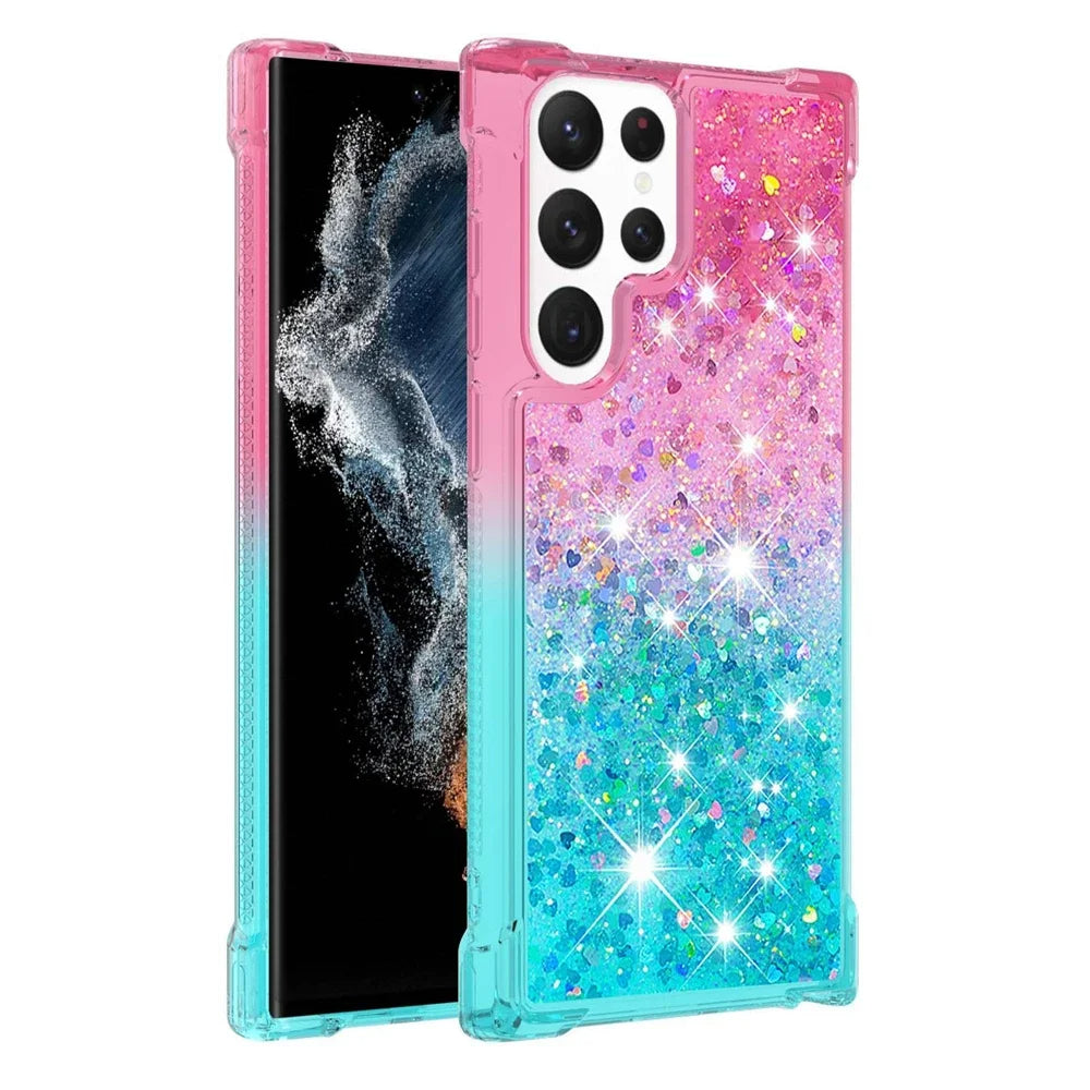 Liquid Schwimmende Glitzer Flakes Diamant Hülle/Case verschiedene Farben für Samsung Galaxy S25, Note-Serie | ZITOCASES®