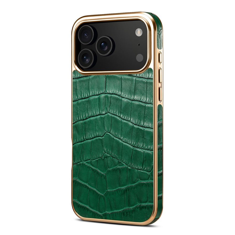 Gold/Chrom Krokodil-Leder Optik Hülle/Case für iPhone 17 Pro, 17 Pro Max | ZITOCASES®