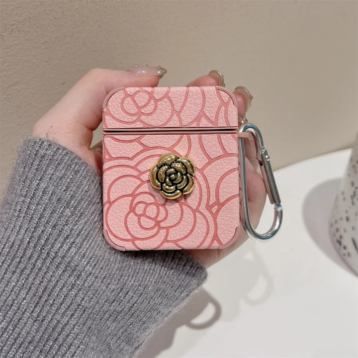 Kunstleder Blumen Silikon Hülle/Case für AirPods 1, 2, 3, 4 | ZITOCASES®