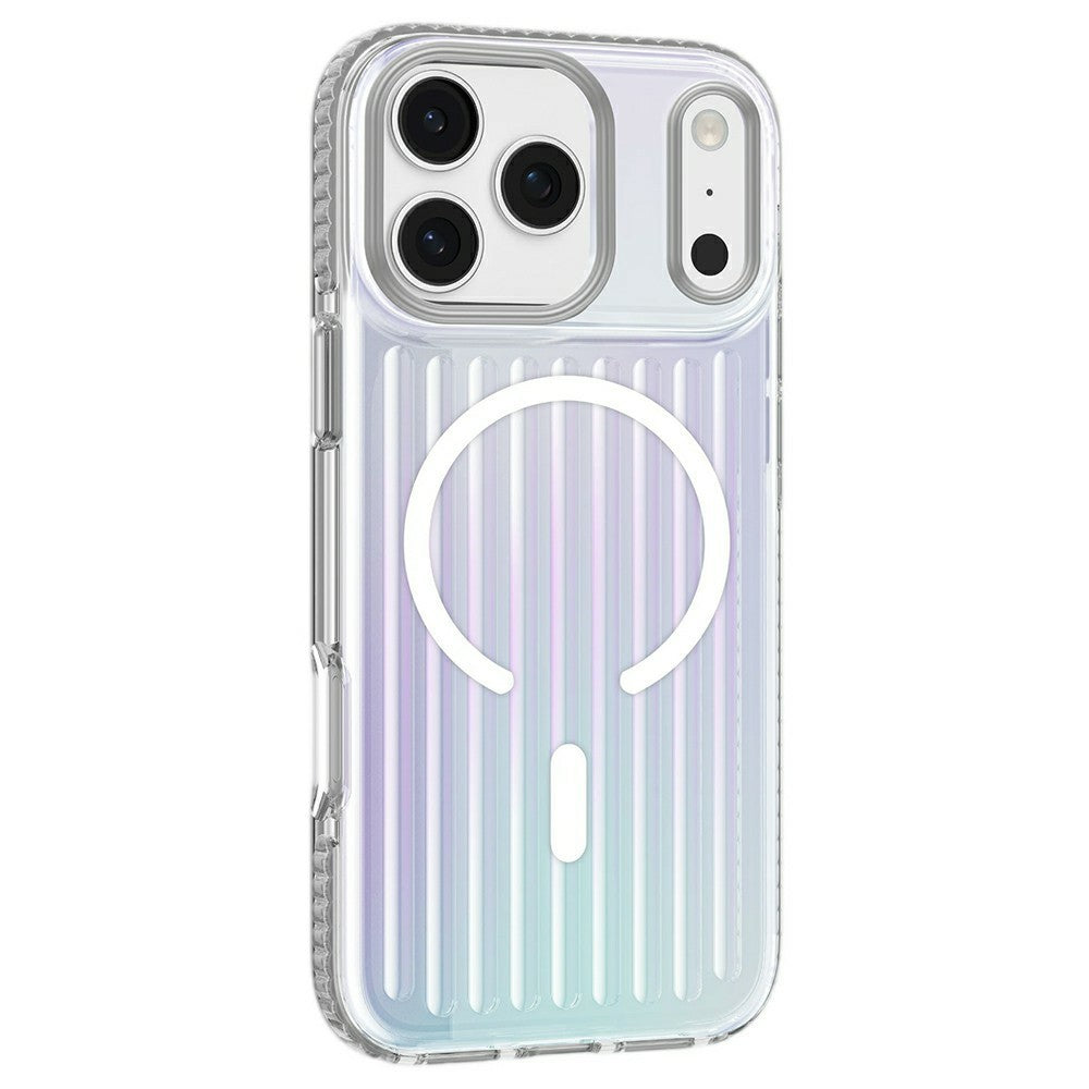 Gestreifte Stoßabsorbierende/Transparente MagSafe/Magnet Hülle/Case für iPhone 18 Pro, 18 Pro Max | ZITOCASES®