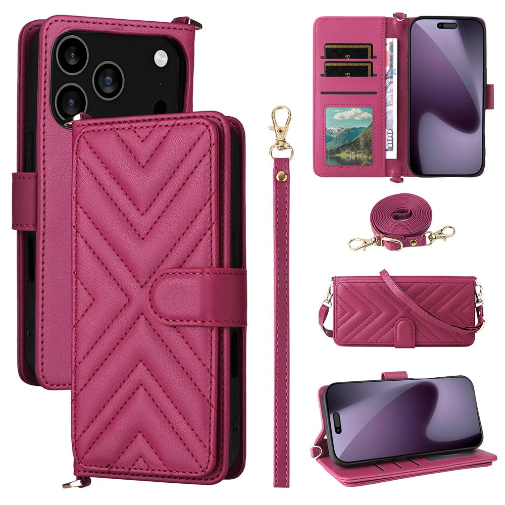 Karierte Portemonnaie/Geldbörse Kunstleder Klapphülle/Flipcase für iPhone 18 Pro, 18 Pro Max | ZITOCASES®