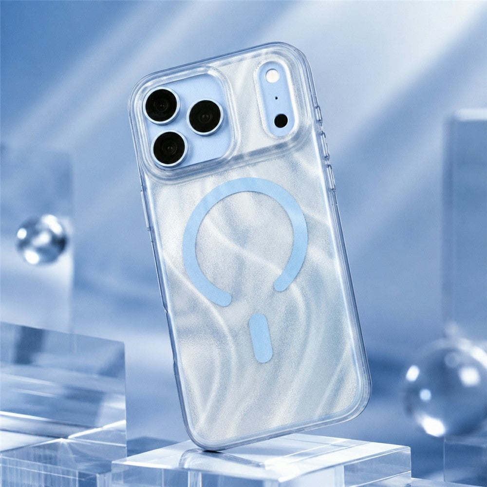 Stoßabsorbierende/Transparente Wellen Optik MagSafe/Magnet Hülle/Case für iPhone 18 Pro, 18 Pro Max | ZITOCASES®