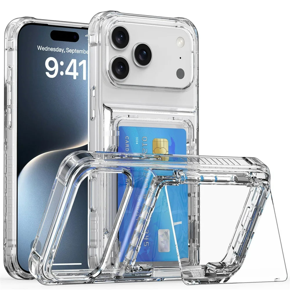 Transparente/Airbag Kartenfach Silikon Hülle/Case für iPhone 17 Pro, 17 Pro Max | ZITOCASES®