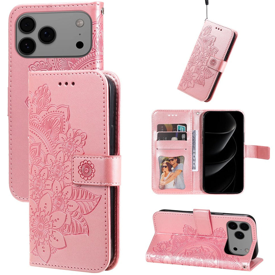 Blumen/Mandala Kunstleder Klapphülle/Flipcase für iPhone 18 Pro, 18 Pro Max | ZITOCASES®