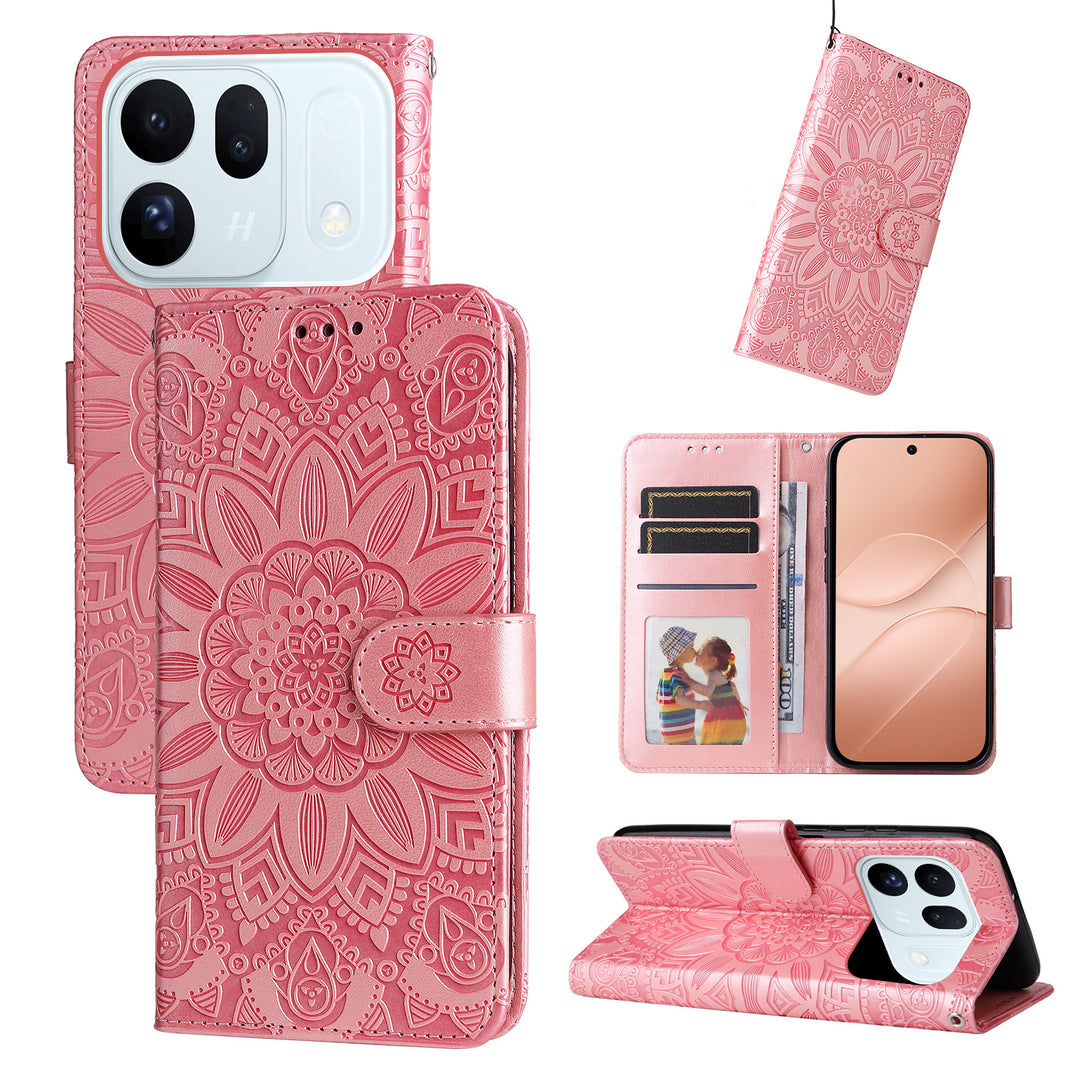 Blumen Kunstleder Klapphülle/Flipcase für Oppo Find X10, X10 Pro Max