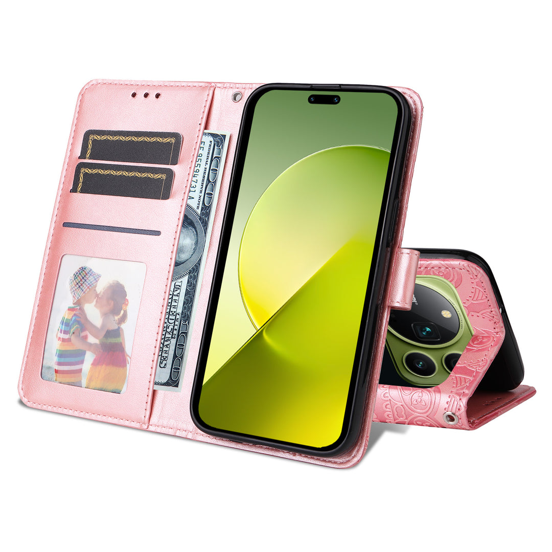 Blumen Kunstleder Klapphülle/Flipcase für Honor Magic 9, 9 Pro Max, 9 Power Edition