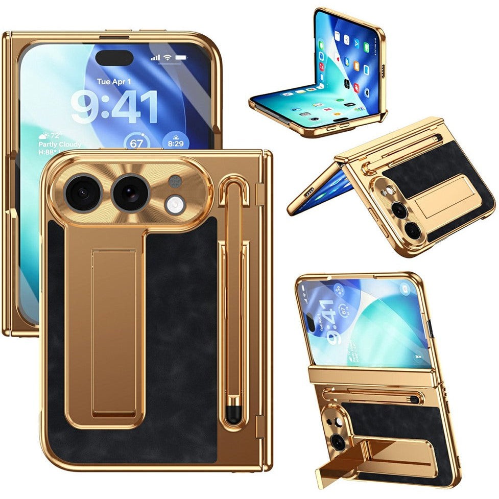 Bunte Kunstleder/Hartplastik Vollschutz [KLARSICHT] Hülle/Case mit integriertem Ständer und Stift für iPhone Ultra | ZITOCASES®