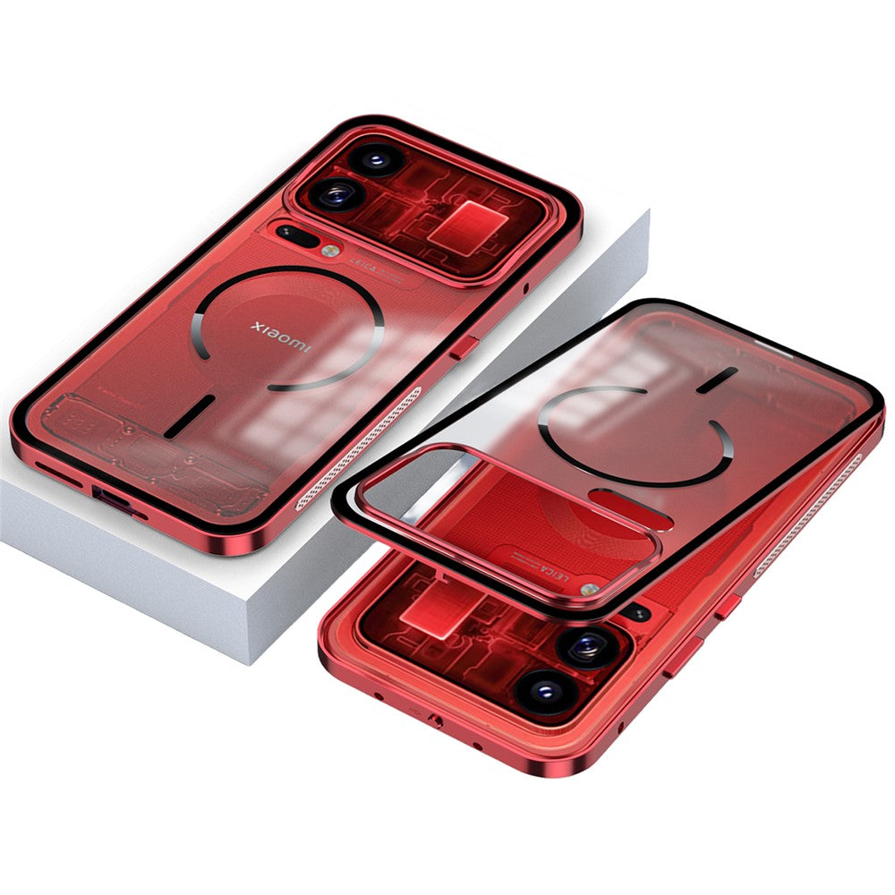 Rahmen/Bumper Aluminium MagSafe/Magnet Hülle/Case inkl. Glas Rückseite für Xiaomi 18 Pro, 18 Pro Max
