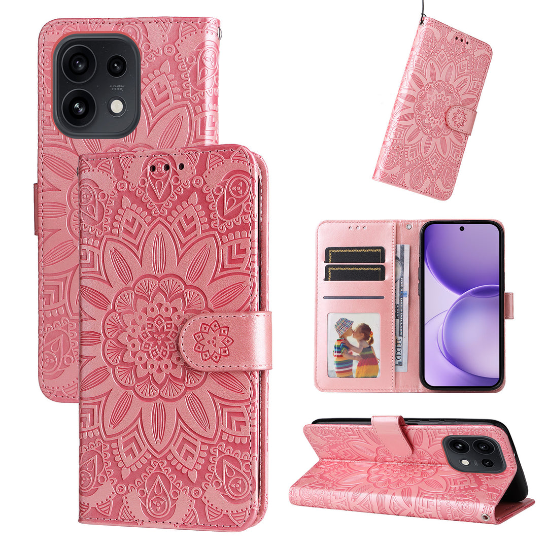 Mandala-Blumen Kunstleder Klapp Hülle/Flip Case für Oppo Reno 16, 16 Pro, 16 FS, 16 F | ZITOCASES®