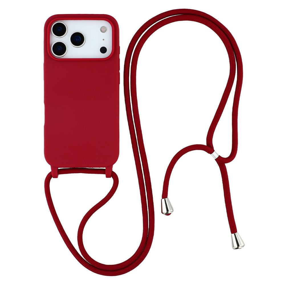 Bunte Silikon Hülle/Case zum Umhängen (Inkl. Kordel) für iPhone 18 Pro, 18 Pro Max