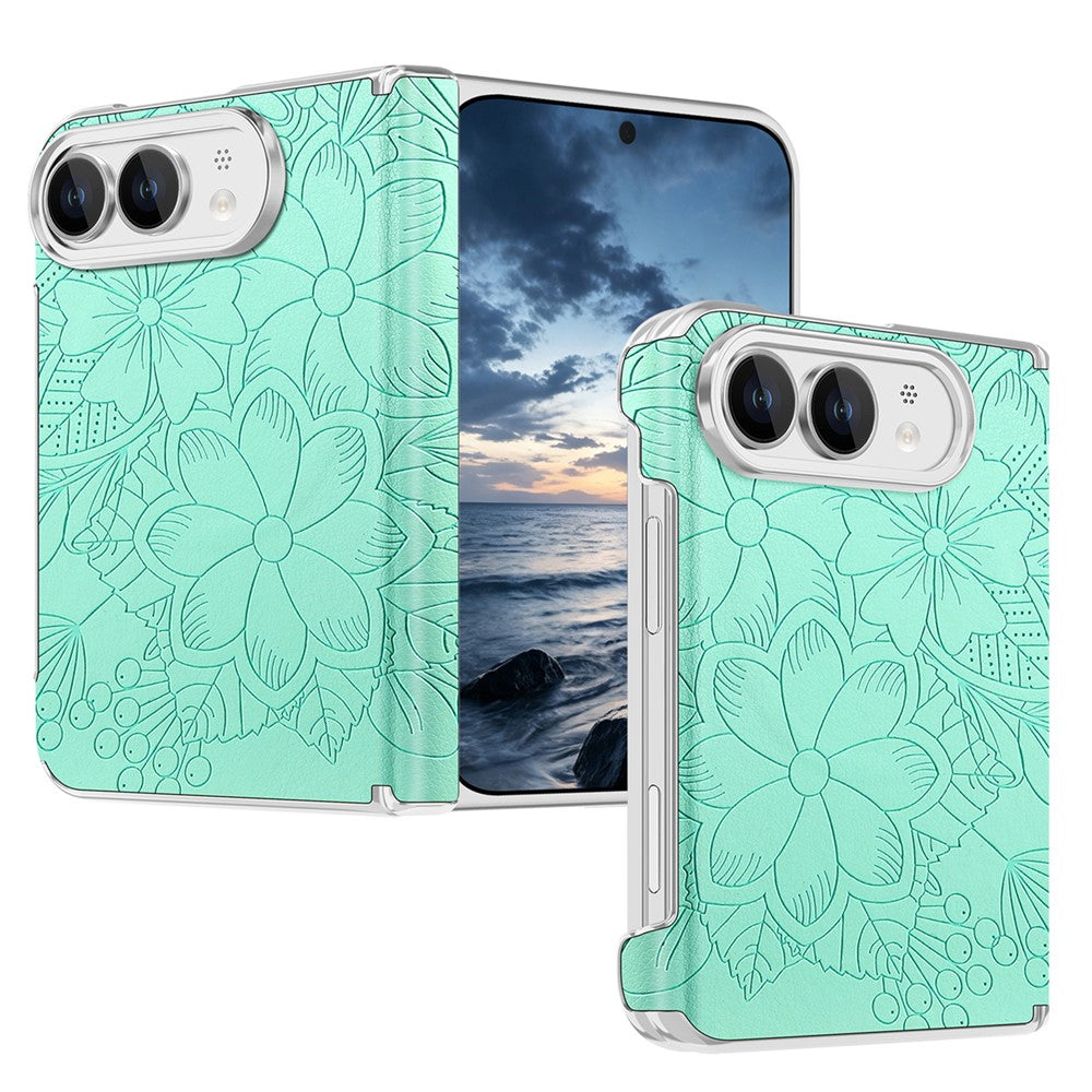 Blumen Design Kunstleder Hülle/Case für iPhone Duo