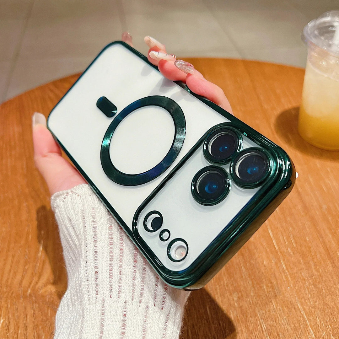 Transparente/Chrom MagSafe/Magnet Silikon Hülle/Case für iPhone 17 Pro, 17 Pro Max | ZITOCASES®