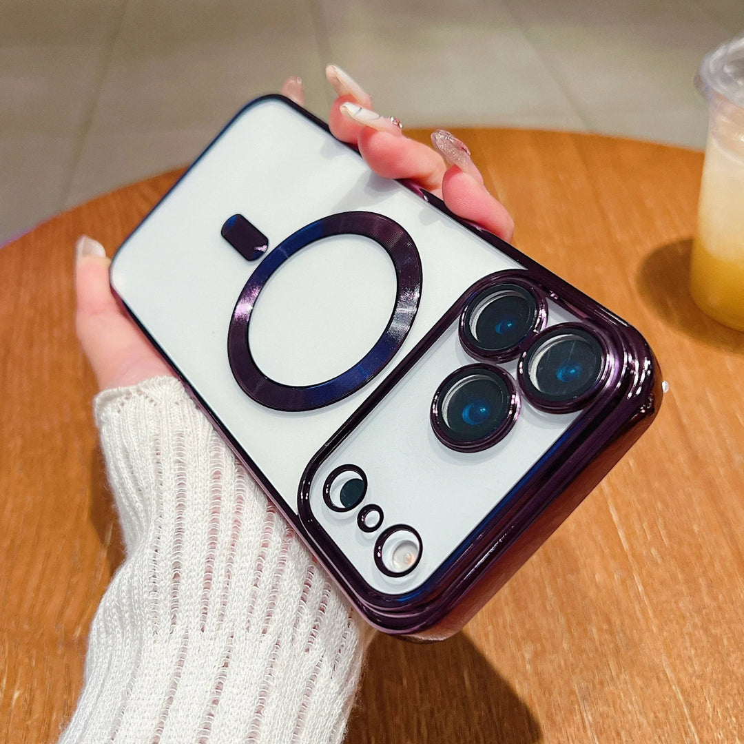 Transparente/Chrom MagSafe/Magnet Silikon Hülle/Case für iPhone 17 Pro, 17 Pro Max | ZITOCASES®