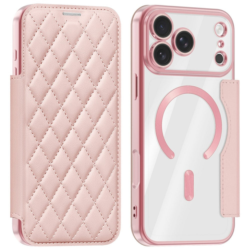 Karierte Kunstleder MagSafe/Magnet Klapphülle/Flipcase für iPhone 18 Pro, 18 Pro Max | ZITOCASES®