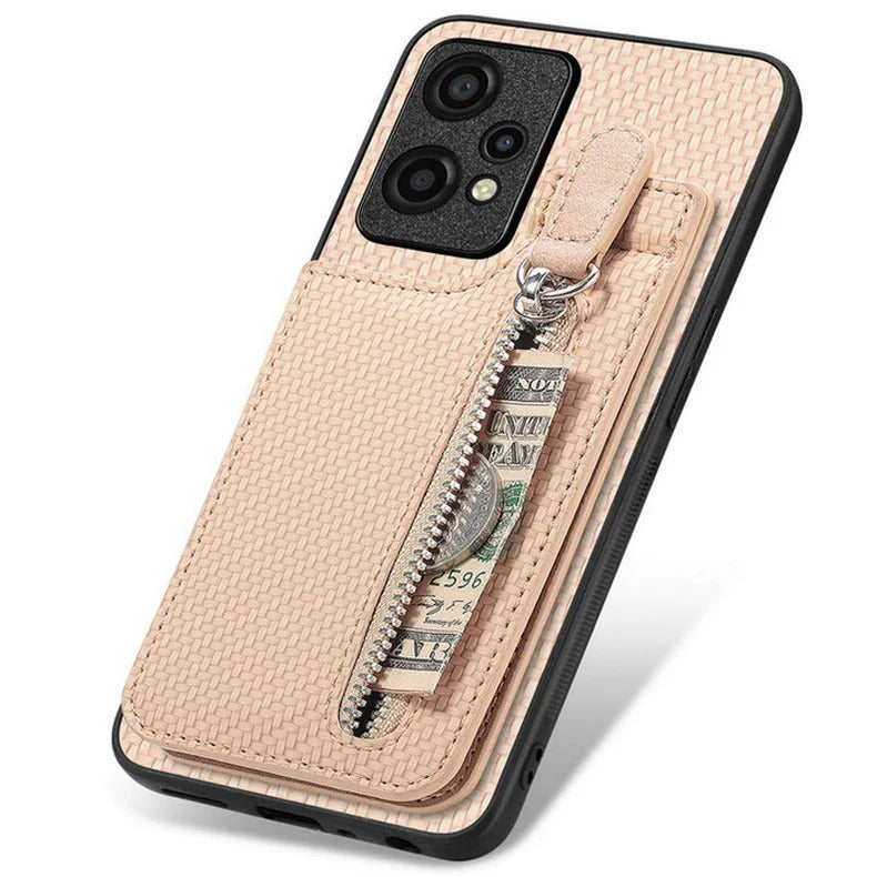 Kunstleder/Carbon Optik Kartenfach Hülle/Case für OnePlus 13R, 13, 12R, 12, 11, 10T, 10 Pro, 9, 9 Pro, 8, 8 Pro, 8T, Nord 4, 3, 2, CE | ZITOCASES®