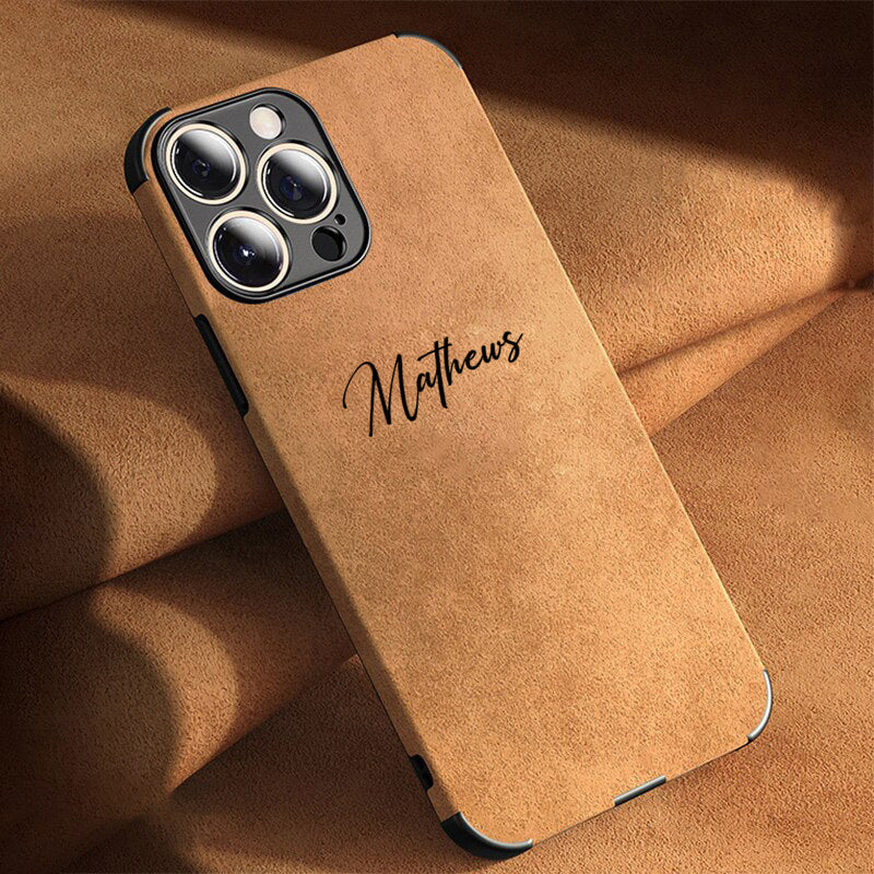 Personalisierte Mikrofaser Hülle/Case mit individuellem Namen/Wort für iPhone 13, 12-Serie | ZITOCASES®