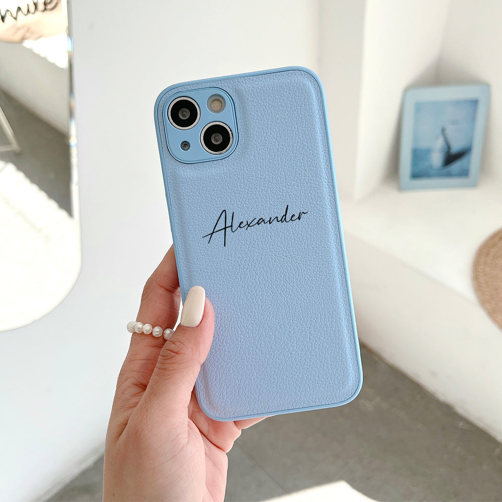 Personalisierte Kunstleder Hülle/Case mit individuellem Namen/Wort für iPhone 16-Serie | ZITOCASES®