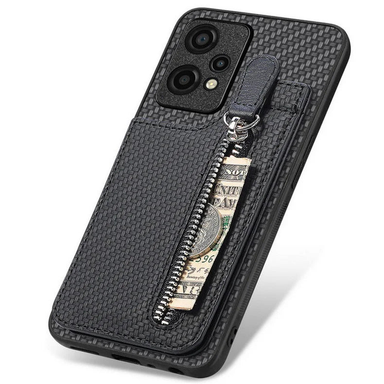 Kunstleder/Carbon Optik Kartenfach Hülle/Case für OnePlus 12R, 12, 11, 10T, 10 Pro, 9, 9 Pro, 8, 8 Pro, 8T, Nord 4, 3, 2, CE | ZITOCASES®