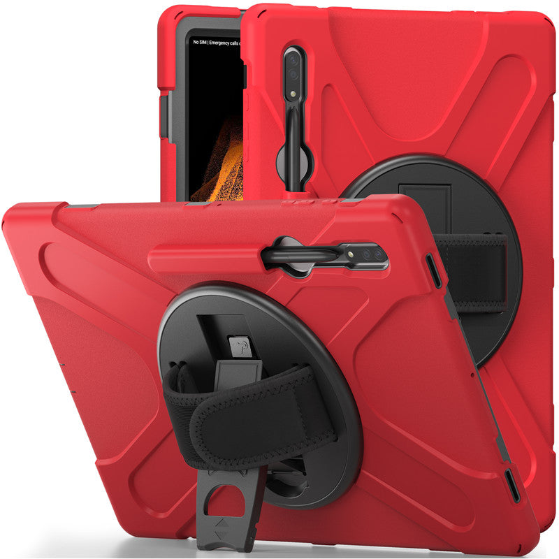 Dreiteilige Outdoor/Airbag Soft Hülle/Case inkl. Gurt für Samsung Galaxy Tab S10 Plus, S10 Ultra, S9, S9 Plus, S9 Ultra, S8, S8 Plus, S8 Ultra, S7, S7 Plus, A7, A7 Lite, A8 | ZITOCASES®