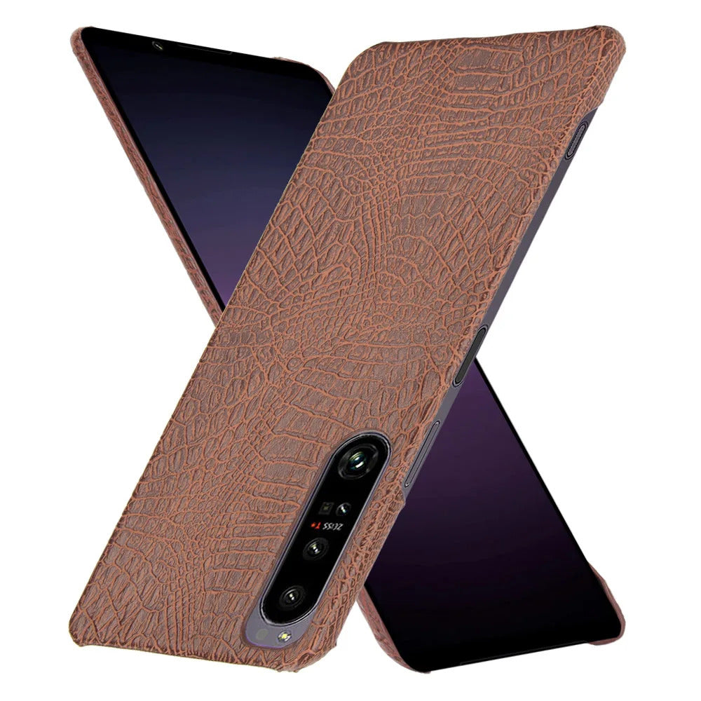 Krokodil-Leder Optik Hülle/Case verschiedene Farben für Sony Xperia 1 VI, 5, 8, 10 - Serie | ZITOCASES®