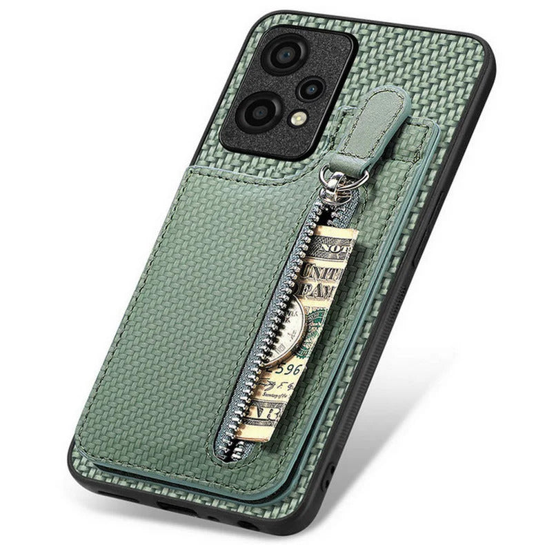 Kunstleder/Carbon Optik Kartenfach Hülle/Case für OnePlus 13R, 13, 12R, 12, 11, 10T, 10 Pro, 9, 9 Pro, 8, 8 Pro, 8T, Nord 4, 3, 2, CE | ZITOCASES®