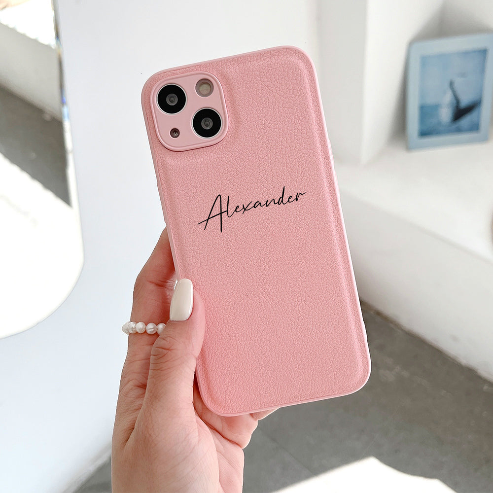 Personalisierte Kunstleder Hülle/Case mit individuellem Namen/Wort für iPhone | ZITOCASES®