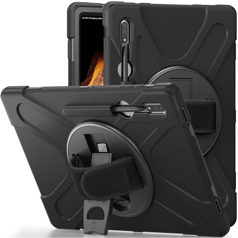 Dreiteilige Outdoor/Airbag Soft Hülle/Case inkl. Gurt für Samsung Galaxy Tab S10 Plus, S10 Ultra, S9, S9 Plus, S9 Ultra, S8, S8 Plus, S8 Ultra, S7, S7 Plus, A7, A7 Lite, A8 | ZITOCASES®