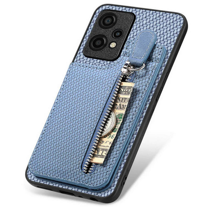 Kunstleder/Carbon Optik Kartenfach Hülle/Case für OnePlus 13R, 13, 12R, 12, 11, 10T, 10 Pro, 9, 9 Pro, 8, 8 Pro, 8T, Nord 4, 3, 2, CE | ZITOCASES®