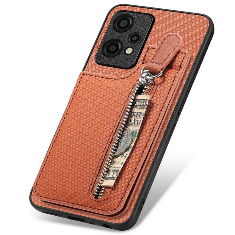 Kunstleder/Carbon Optik Kartenfach Hülle/Case für OnePlus 13R, 13, 12R, 12, 11, 10T, 10 Pro, 9, 9 Pro, 8, 8 Pro, 8T, Nord 4, 3, 2, CE | ZITOCASES®