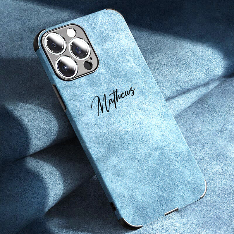 Personalisierte Mikrofaser Hülle/Case mit individuellem Namen/Wort für iPhone 13, 12-Serie | ZITOCASES®