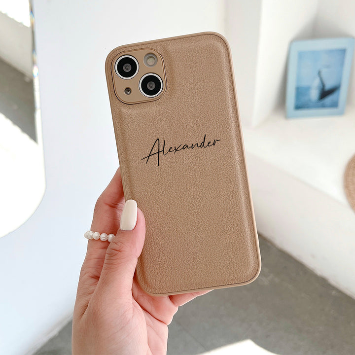 Personalisierte Kunstleder Hülle/Case mit individuellem Namen/Wort für iPhone | ZITOCASES®