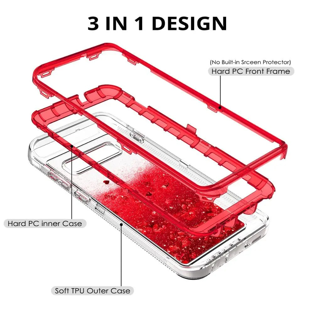 Stoßfeste Liquid/Glitzer Vollschutz Hülle/Case für Samsung Galaxy Note-Serie | ZITOCASES®