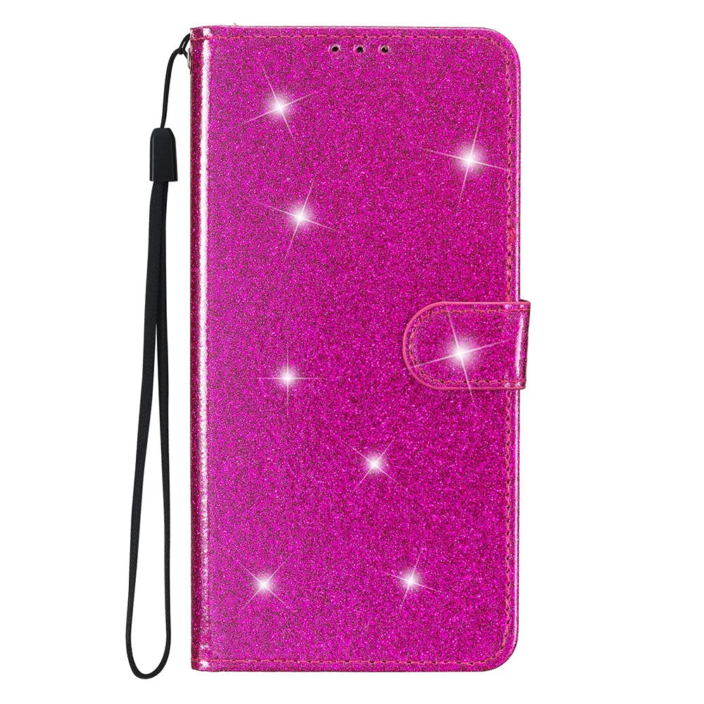 Glitzer Kunstleder Klapp Hülle/Flip Case für Oppo Reno 13, 13 Pro, 12, 12 Pro, 11, 11 Pro, 10, 10 Pro, 9, 9 Pro, 9 Pro Plus, 8, 8T, 8 Pro, 7, 7 Pro, 7 SE, 6, 4, 4Z, 4 Pro, Find X8, X8 Pro, X7, X7 Ultra, X6, X6 Pro, X5, X5 Pro, X5 Lite | ZITOCASES®