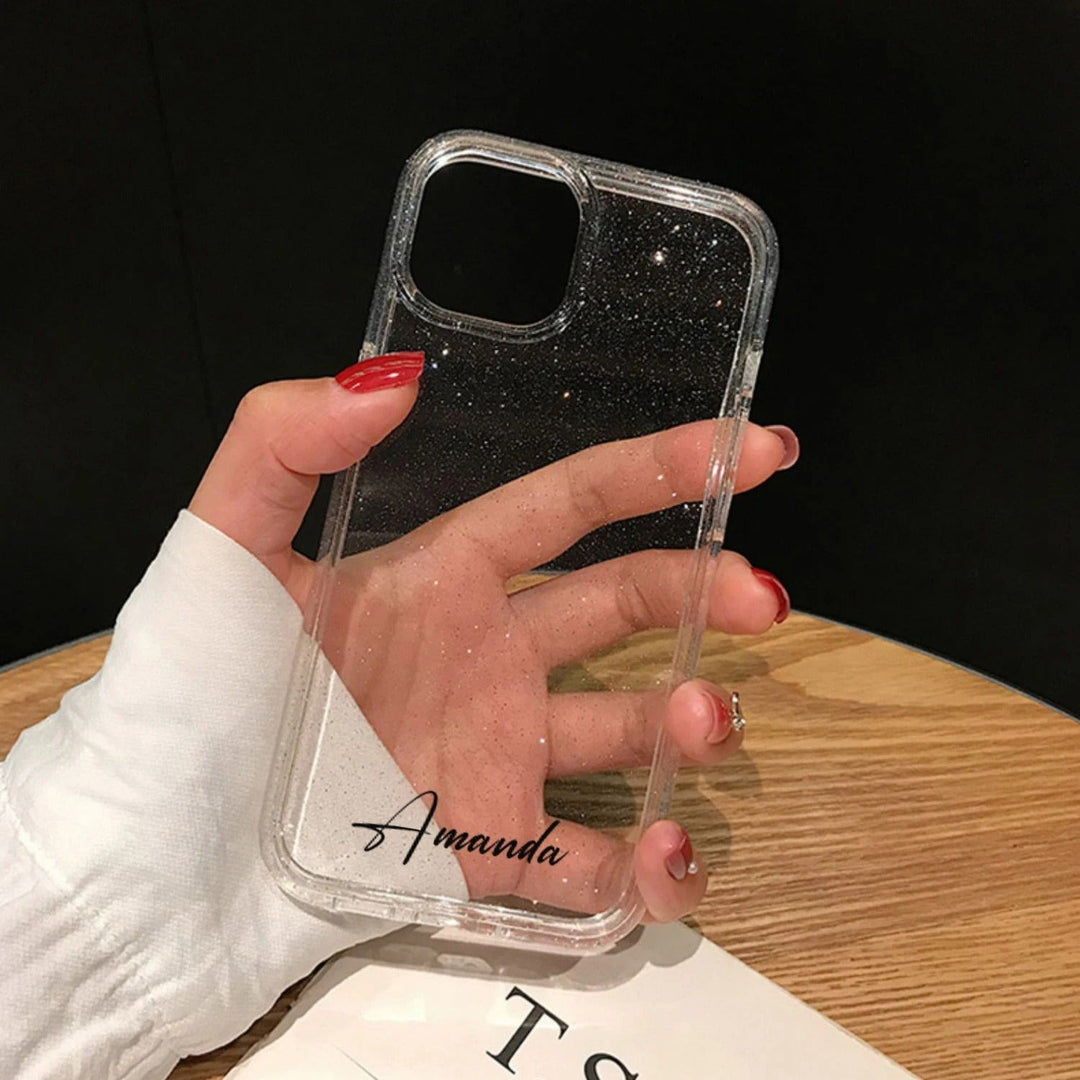 Personalisierte Glitzer Silikon Hülle/Case mit individuellem Namen/Wort für iPhone | ZITOCASES®