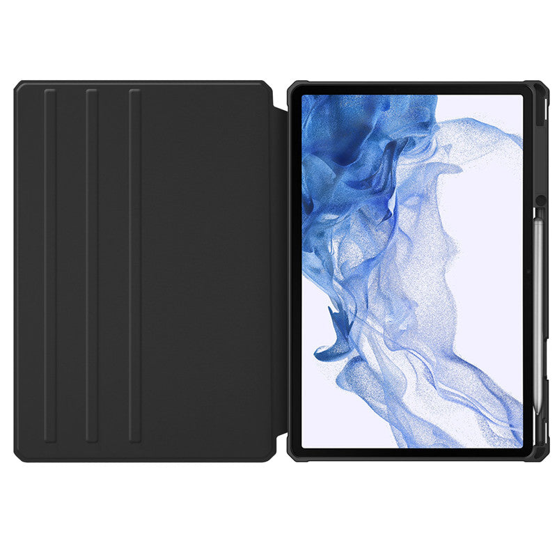 Transparente Airbag Kunstleder Hülle/Case inkl. Ständer/Auflage für Samsung Galaxy Tab S10 Plus, S10 Ultra, S9, S9 Plus, S9 Ultra, S8, S8 Plus, S8 Ultra, S7, S7 Plus, A7, A7 Lite, A8 | ZITOCASES®