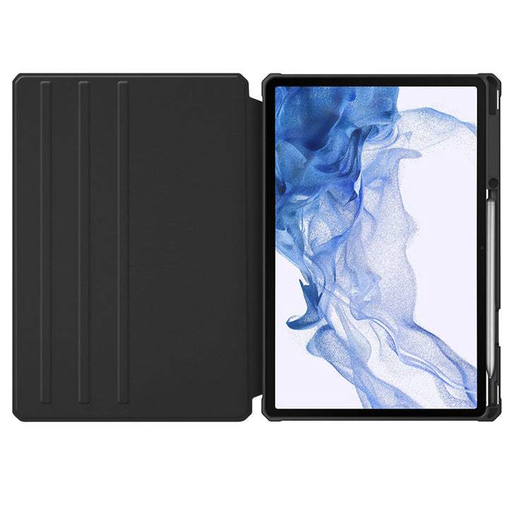 Transparente Airbag Kunstleder Hülle/Case inkl. Ständer/Auflage für Samsung Galaxy Tab S10 Plus, S10 Ultra, S9, S9 Plus, S9 Ultra, S8, S8 Plus, S8 Ultra, S7, S7 Plus, A7, A7 Lite, A8 | ZITOCASES®