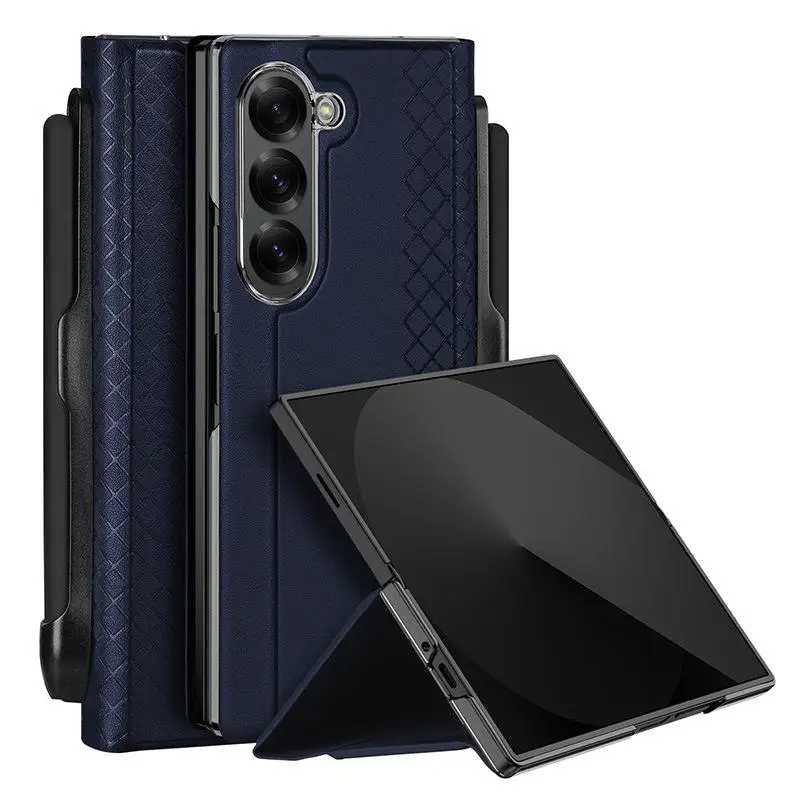 Karierte Kunstleder Klapp Hülle/Flip Case für Samsung Galaxy Z Fold 7, 6, 5, 4, 3, 2 | ZITOCASES®