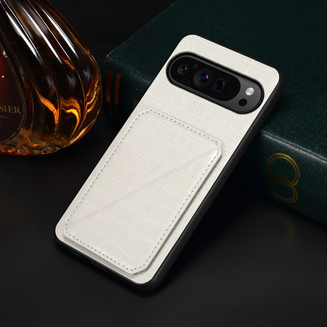 Kartenfach/Krokodil Hülle/Case inkl. Ständer/Auflage für Google Pixel 10, 10 Pro, 10 Pro XL, 9, 9 Pro, 9 Pro XL, 9A, 8, 8 Pro, 8A, 7, 7 Pro, 7A, 6 | ZITOCASES®