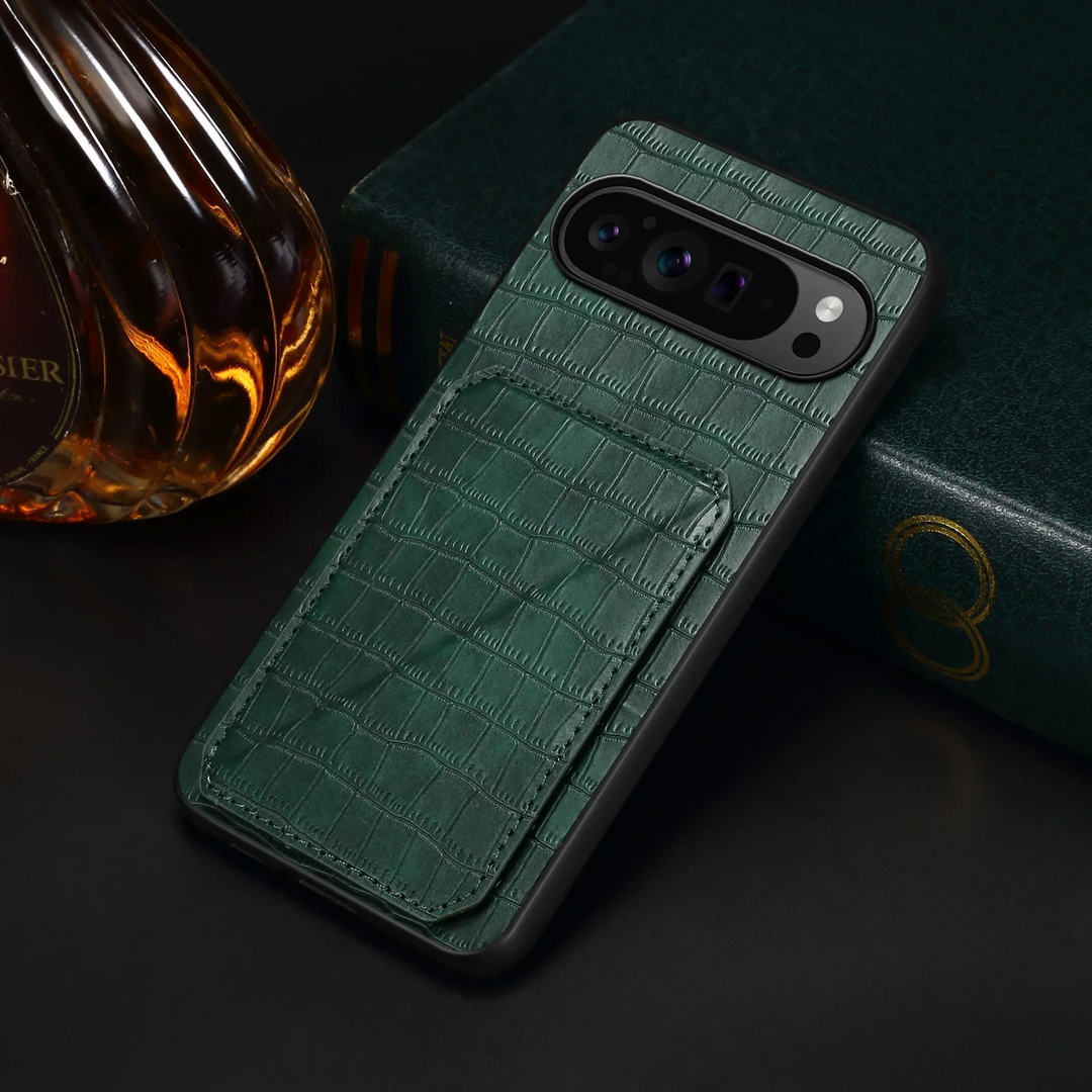 Kartenfach/Krokodil Hülle/Case inkl. Ständer/Auflage für Google Pixel 10, 10 Pro, 10 Pro XL, 9, 9 Pro, 9 Pro XL, 9A, 8, 8 Pro, 8A, 7, 7 Pro, 7A, 6 | ZITOCASES®
