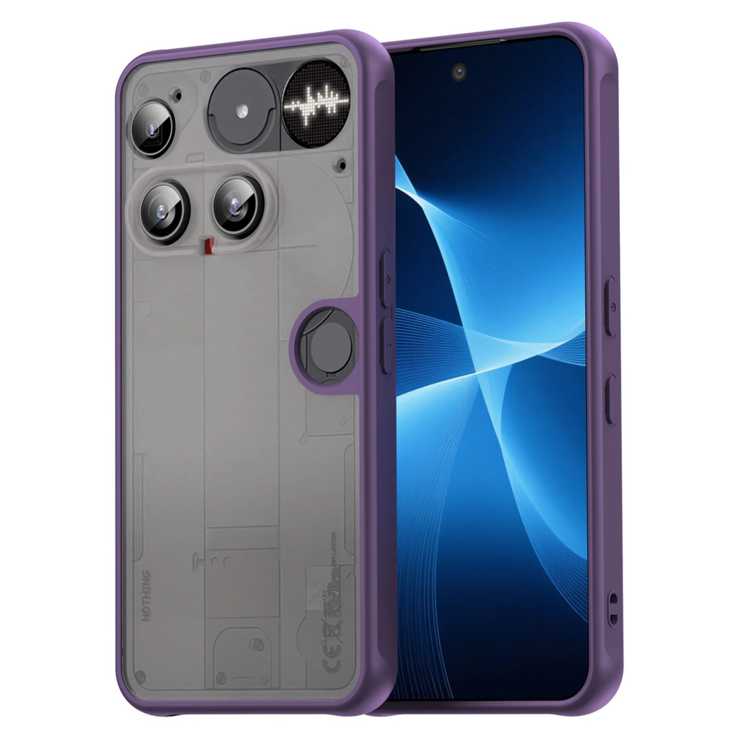 Transparente Silikon/Plastik Hülle/Case mit buntem Rahmen für Nothing Phone (3), (3a), (3a) Pro, (2), (2a), (2a) Plus, (1), CMF Phone 1, CMF Phone 2 Pro | ZITOCASES®