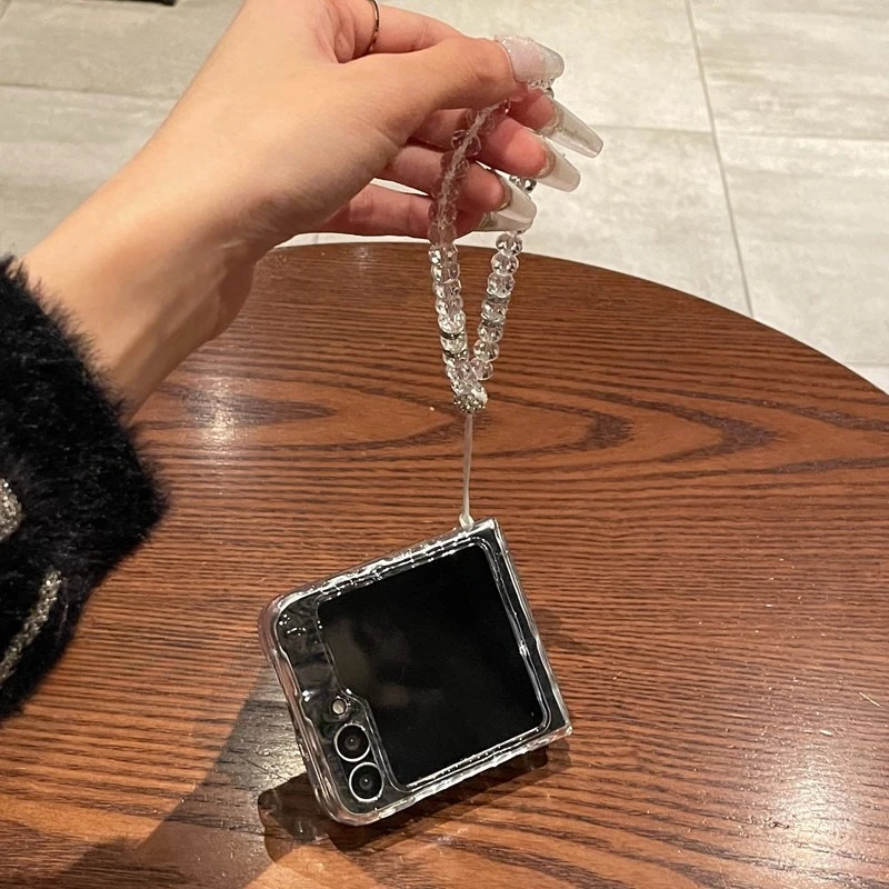 Transparente Wasser Design Hülle/Case (inkl. Kette) für Samsung Galaxy Z Flip 7 FE, 7, 6, 5, 4, 3 | ZITOCASES®