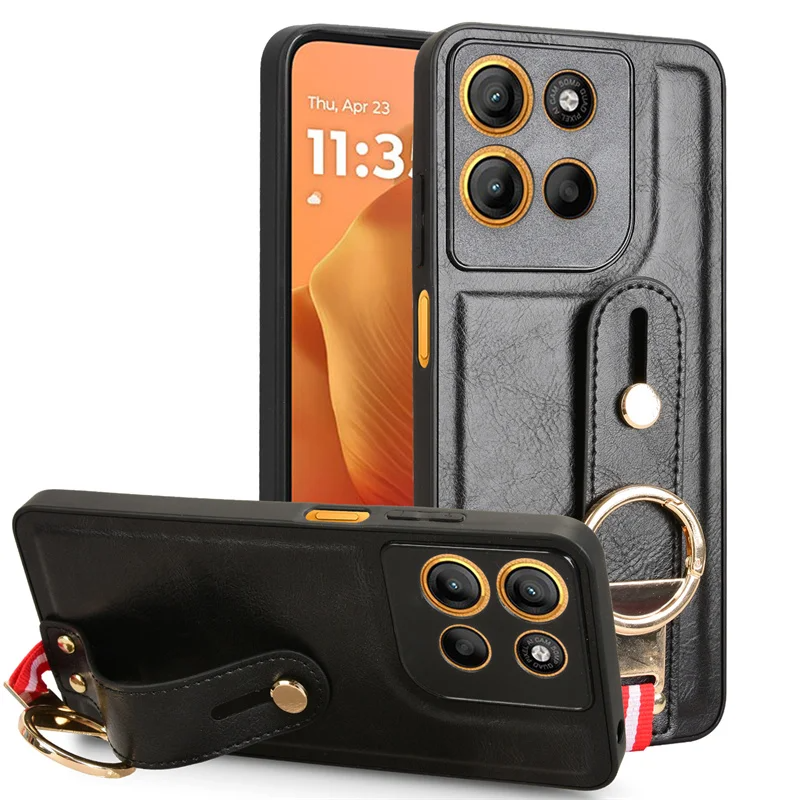 Edle Kunstleder Hülle/Case mit Halteband für Motorola Edge 60, 60 Pro, 60 Fusion, 50 Ultra, 50 Pro, 50 Fusion, 40 Neo, 40 Pro, 40, 30, 30 Neo, 30 Fusion, 30 Pro, 30 Ultra, G100, G85, G84, G82, G75, G73, G72, G62, G55, G54, G53, G51, G50, G42, G35, G34 | ZITOCASES®