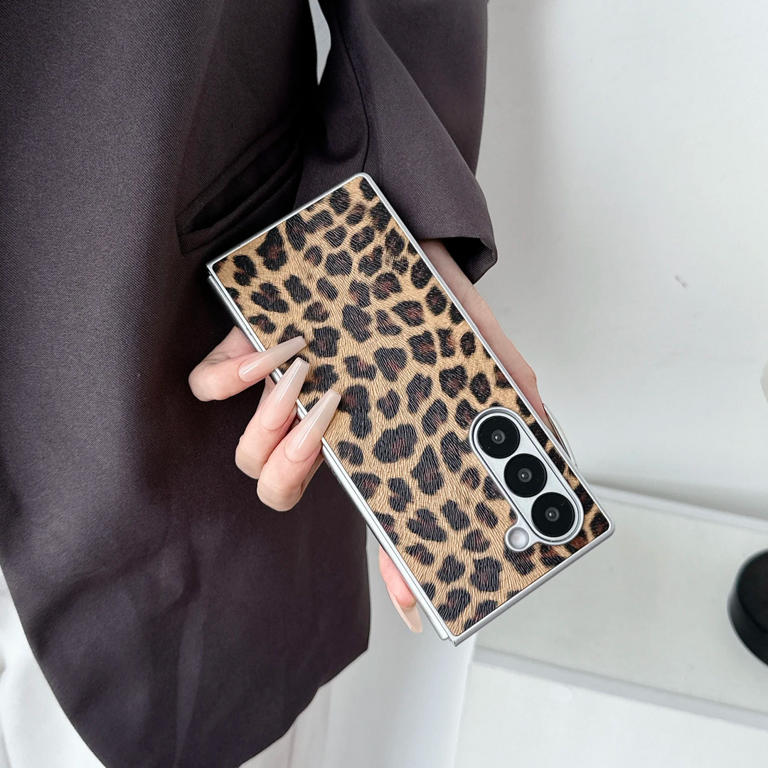 Kunstleder Leopard Hülle/Case für Samsung Galaxy Z Fold 7, 6, 5, 4, 3, 2 | ZITOCASES®