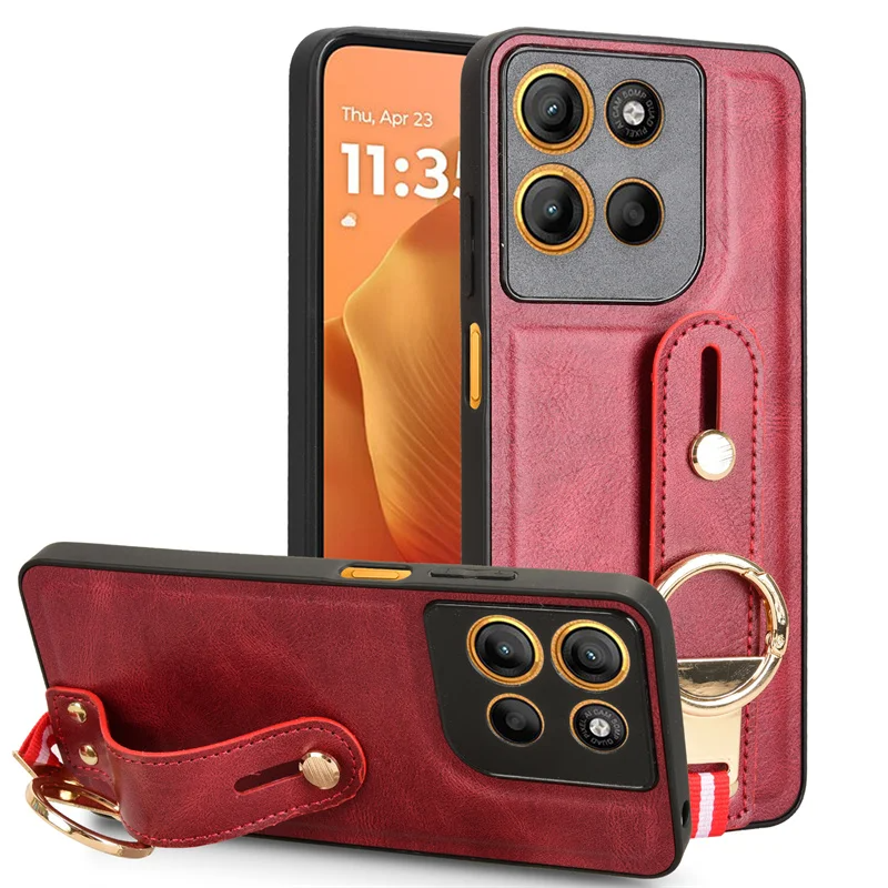 Edle Kunstleder Hülle/Case mit Halteband für Motorola Edge 60, 60 Pro, 60 Fusion, 50 Ultra, 50 Pro, 50 Fusion, 40 Neo, 40 Pro, 40, 30, 30 Neo, 30 Fusion, 30 Pro, 30 Ultra, G100, G85, G84, G82, G75, G73, G72, G62, G55, G54, G53, G51, G50, G42, G35, G34 | ZITOCASES®