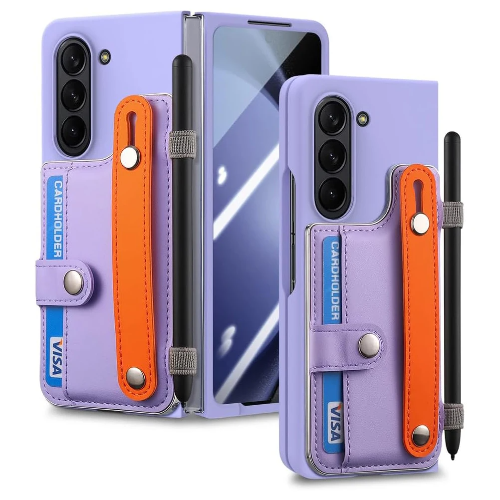 Bunte Kunstleder Hülle/Case inkl. Handschlaufe + Stifthalter für Samsung Galaxy Z Fold 7, 6, 5, 4, 3, 2 | ZITOCASES®