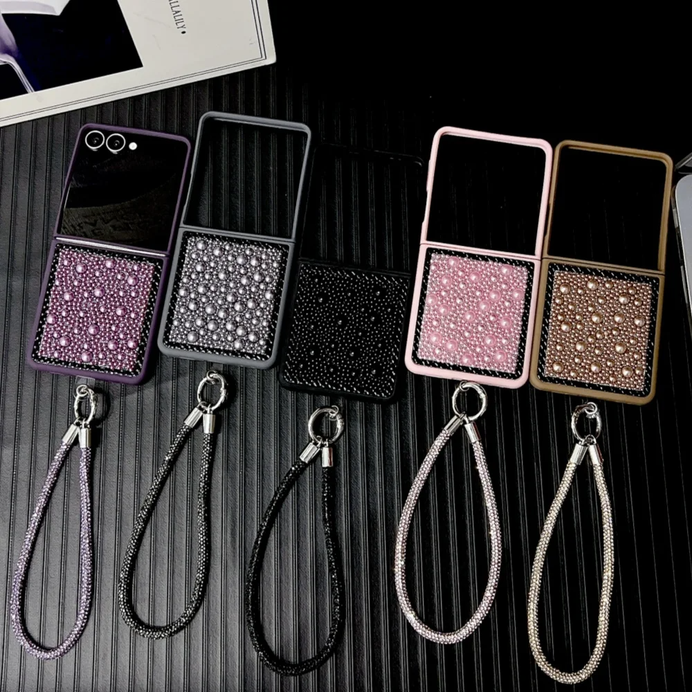 3D Perlen Design Hülle/Case (inkl. Band) für Samsung Galaxy Z Flip 7 FE, 7, 6, 5, 4, 3 | ZITOCASES®